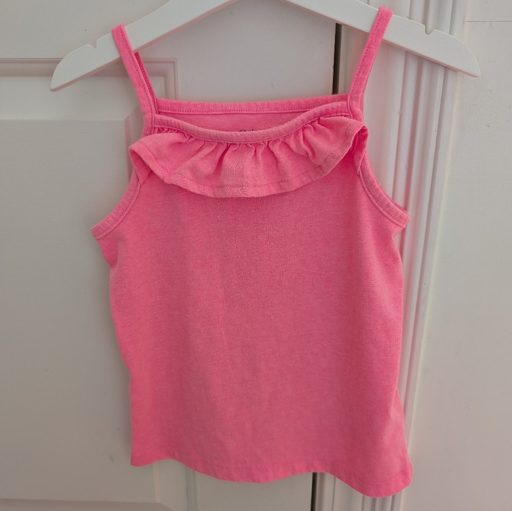 Carter's Hot Pink Ruffle Tank Top